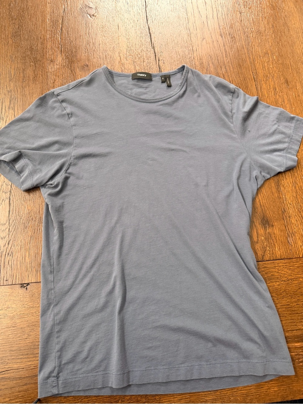 Theory Men's Short-Sleeve Crewneck Tee — Dusty Blue